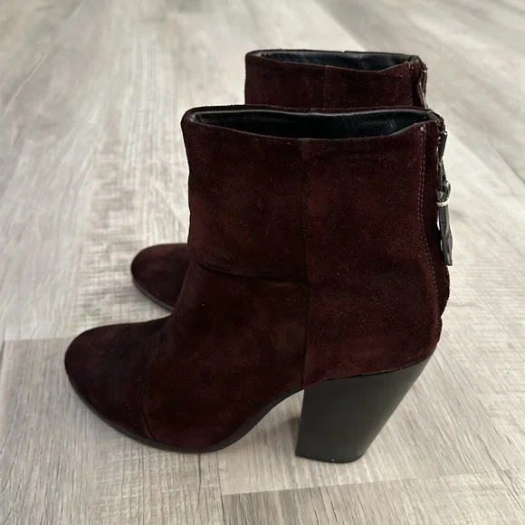 Rag and Bone Classic Newbury Boots Burgundy Suede - Picture 7 of 10
